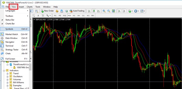 Click View -> Symbols or Ctrl + U to Access the Asset Index